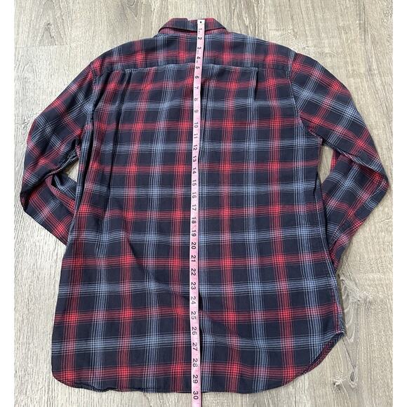 Bonobos Shirt Men’s M Red Blue Plaid Slim Fit Cotton Button Up Long Sleeve Shirt - Picture 10 of 12